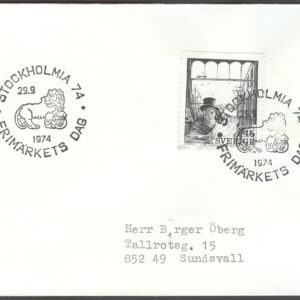 Stockholm 29/9-74 Stockholmia 74 Frimärkets Dag 1974