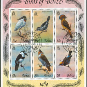 Belize – M BL  18 Fåglar, block stpl