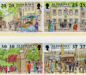 Alderney – M  121-128 Alderneys historia, 8 kpl **