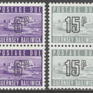 Guernsey – M P   16-17 Slottet Cornet – Lösenmärken, 2 st 4-Block **