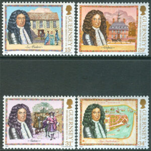 Guernsey – M  393-396 Edmund Andros 350 år – Guvernör, 4 kpl **