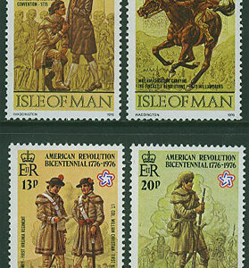 Isle of Man – M   74-77 A Amerikanska revolutionen 200 år, 4 kpl **