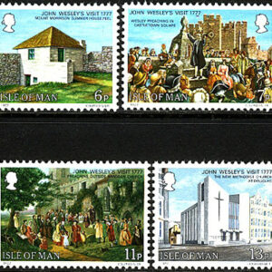Isle of Man – M  101-104 John Wesleys besök 200 år, 4 kpl **