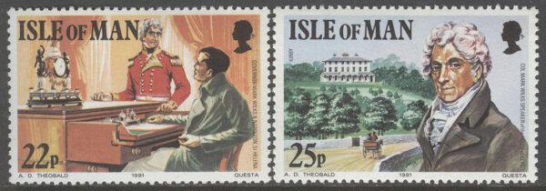 Isle of Man - M  191-192 M Wilks död i 150 år, serie 2 olika **
