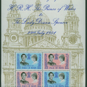 Isle of Man – M BL   5 Bröllop – Prins Charles & Diana Spencer, Block **
