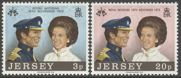 Jersey - M   89-90 Bröllop Prinsessan Anne & Mark Phillips, 2 kpl **