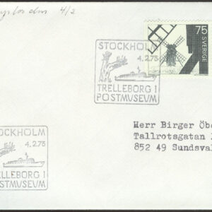 Stockholm 4/2-73 Trelleborg i Postmuseum