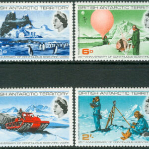British Antarctic Ter. – M   20-23 Snöfordon – Forskning – Fåglar, 4 kpl **
