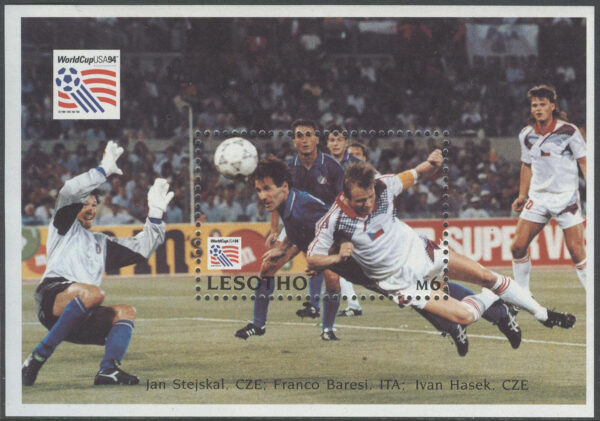 Lesotho - M BL 111 VM i Fotboll i USA 1994 - Baresi, Block **