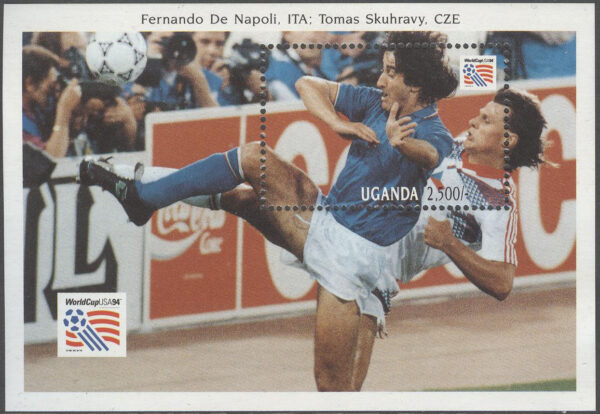 Uganda - M BL 192 VM i Fotboll i USA 1994 - De Napoli, Block **