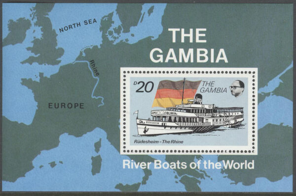 Gambia - M BL 155 Båtar för Floden - Rüdesheim, Block **