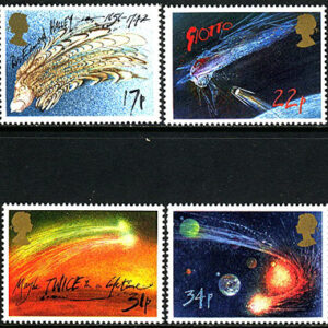 England – M 1060-1063 Halleys Komet av R Steadman – Konst, 4 kpl **