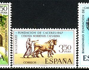 Spanien – M 1720-1722 Staden Cáceres 2000 år, serie 3 kp **