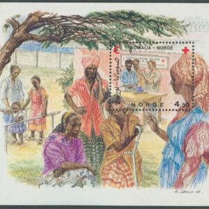 Norge – F BL   7 Röda Korset i Mogadishu, block kpl **