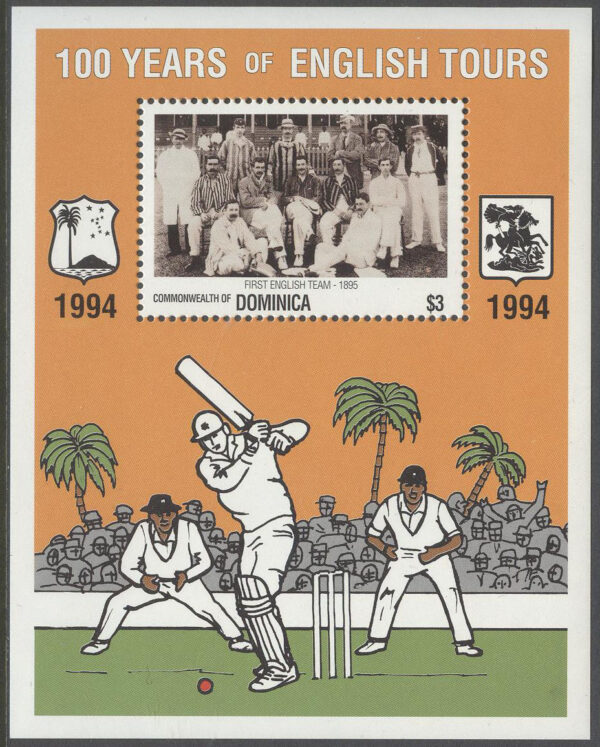 Dominica - M BL 271 Cricket - England-Västindien 100 år, Block **