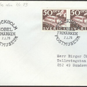 Stockholm 7/1-73 Nobelfrimärken Postmuseum