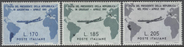 Italien - M 1100-1102 Flyg - Presidentens flygning i Sydamerika, 3 kpl **