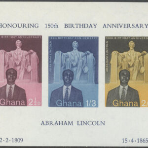 Ghana – M BL   1 A Lincoln 150 år – President, Block **