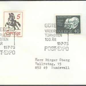 Göteborg 11/7-73 Väderlekstjänsten 100 år Post-Expo