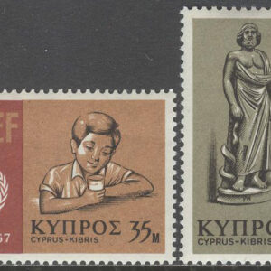 Cypern – M  310-311 FN UNICEF 20 år, serie 2kpl **