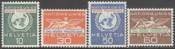 Schweiz - ONU - M   34-37 Öppnande av Filatelimuseum, 4 kpl **