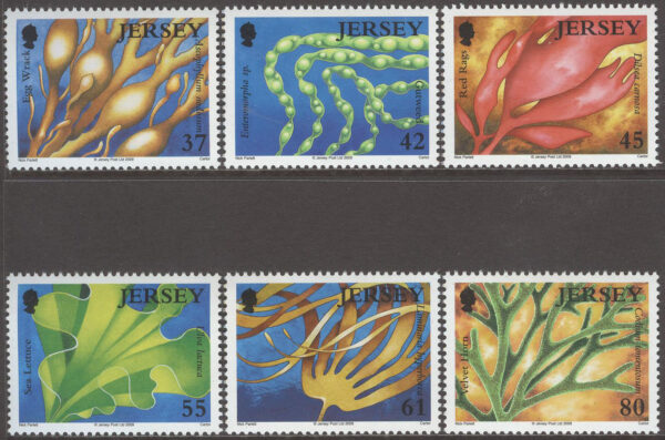 Jersey - M 1420-1425 Som Blommor i Vatten - Alger, serie 6 kpl **