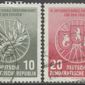 DDR – M  521-522 Cykel – Fredsloppet 1956, 2 kpl