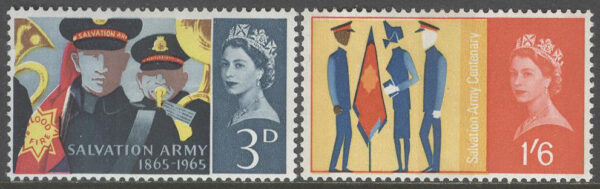 England - M  388-389 x Frälsningsarmen 100 år, 2 kpl **