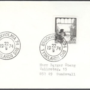 Stockholmia 74 22/9-74 Tysklands Dag