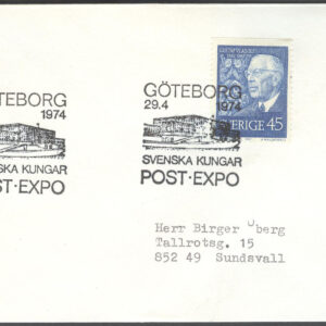 Göteborg 29/4-74 Svenska Kungar Post-Expo