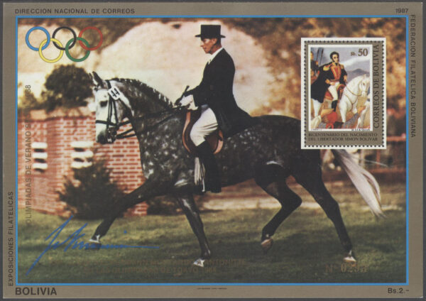 Bolivia - M BL 171 OS i Seoul 1988 Hästar - Dressyr, Block **