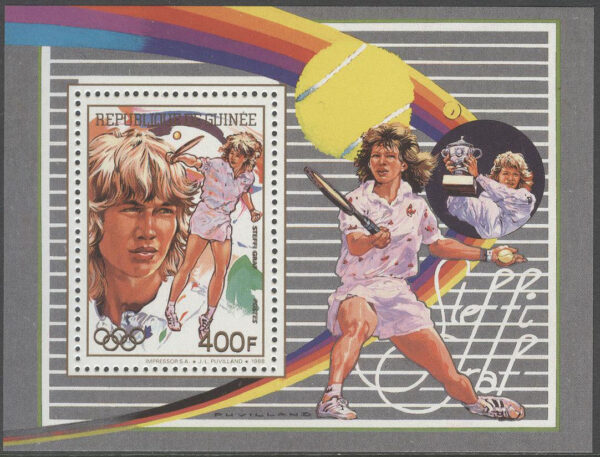 Guinea - M BL 316 OS i Seoul 1988 Tennis Steffi Graf, Block **