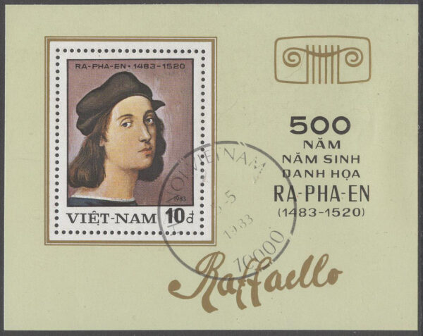 Vietnam - M BL  17 Konst - Rafael 500 år, Block