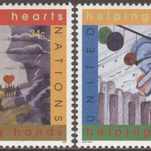 FN New York – M  860-861 Konstutställning 2001, serie 2 kpl **