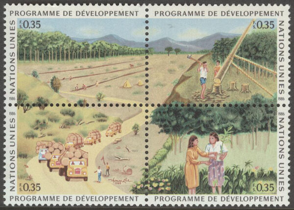 FN Geneve - M  138-141 FNs Utvecklingsprogram UNDP, 4-Block **