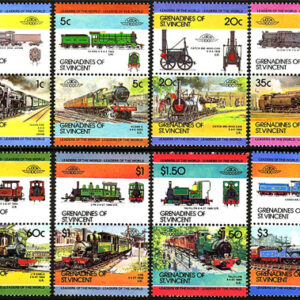 St. Vincent Grenadines – M  324-339 Järnväg – Lok, serie 16 kpl **