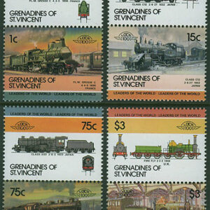 St. Vincent Grenadines – M  363-370 Järnväg – Lok, serie 8 kpl **