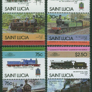 St. Lucia – M  775-782 Järnväg – Lok bla Big Bertha, 8 kpl **