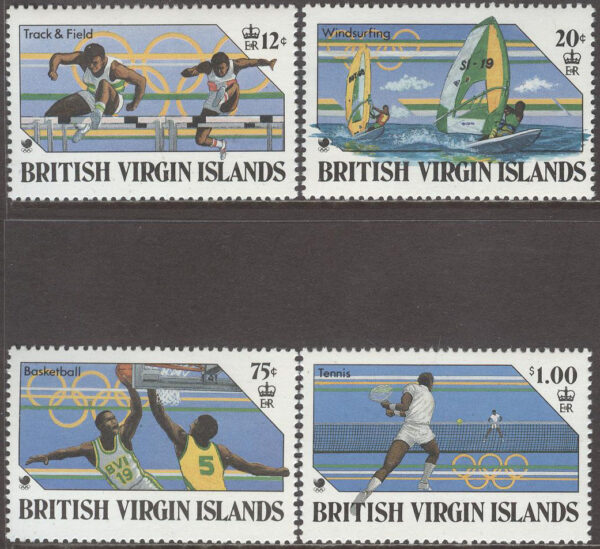 British Virgin Islands - M  621-624 OS i Seoul 1988 bla Tennis, 4 kpl **