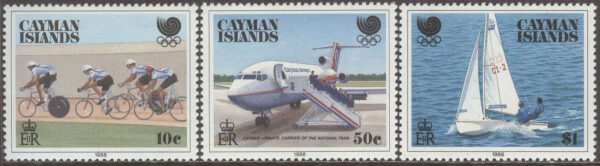 Cayman Islands - M  608-610 OS i Seoul 1988 bla Cykel, serie 3 kpl **
