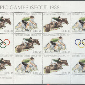 Irland – M  645-646 OS i Seoul 1988 Cykel & Hästhoppning, Miniark **
