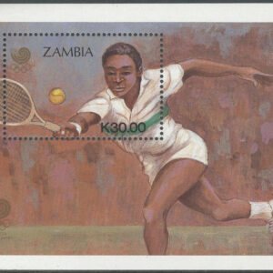 Zambia – M BL  16 OS i Seoul 1988. Tennis, block **