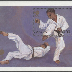 Zambia – M BL  17 OS i Seoul 1988. Karate, block **