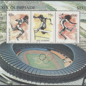 San Marino – M BL  11 OS i Seoul 1988 Friidrott, Block **