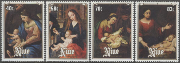 Niue - M  596-599 Jul 1984 Konst - Madonna med Barn, serie 4 kpl **