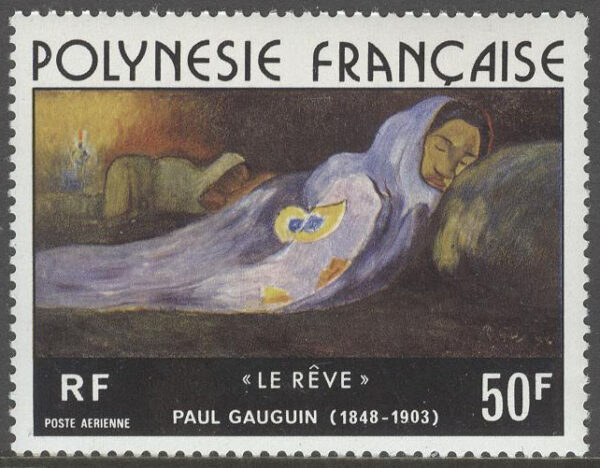 Franska Polynesien - M  223 "Drömmen", målning av Paul Gauguin, 1 kpl **