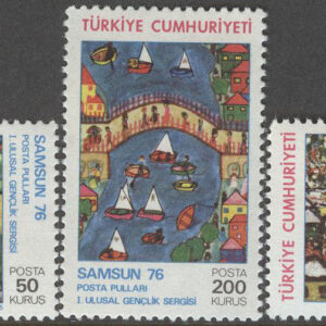 Turkiet – M 2388-2390 Ungdomsutställning – Barnteckningar, serie 3 kpl **