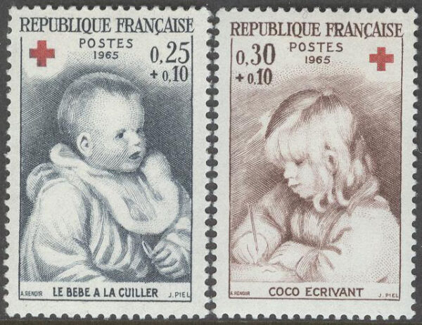 Frankrike - M 1532-1533 Röda Korset 1965 - Barn, 2 kpl **