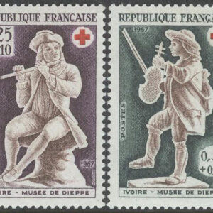 Frankrike – M 1607-1608 Röda Korset 1967 – Musikanter, serie 2 kpl **