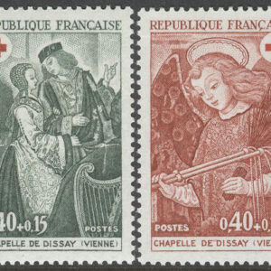 Frankrike – M 1733-1734 Röda Korset 1970 – Konst – Fresker, serie 2 kpl **